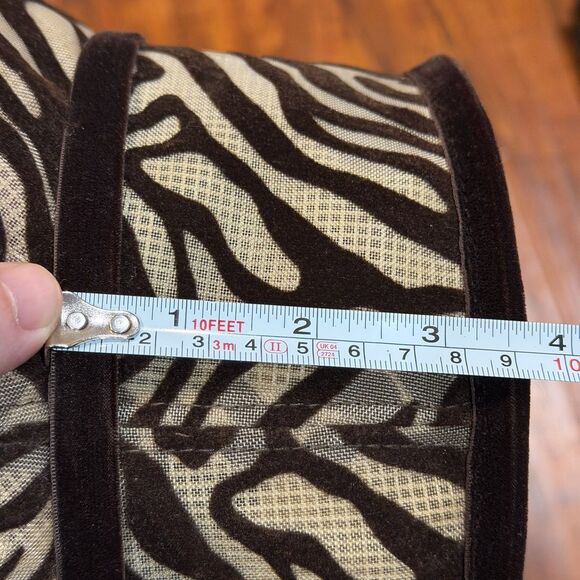 Vintage KOKIN New York Brown Suede Zebra Print Women’s Structured Bucket Hat